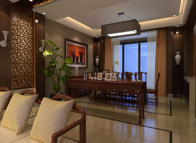 中式别墅设计效果，可以适当的张扬个性。