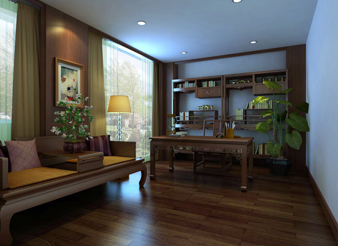 中式别墅设计效果，可以很好地品味中式。