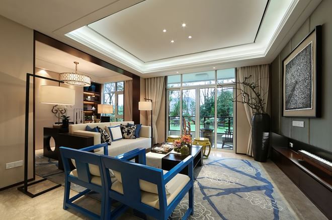 现代中式别墅设计，强调画龙点睛功用。