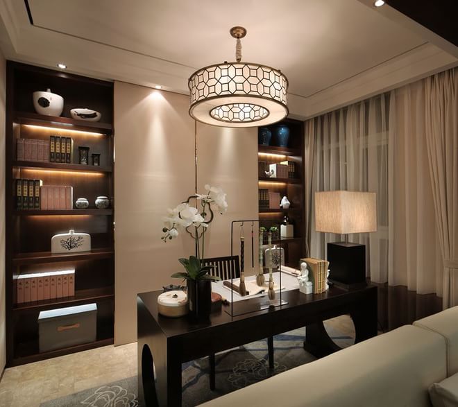 现代中式别墅设计，应注重空间点缀。