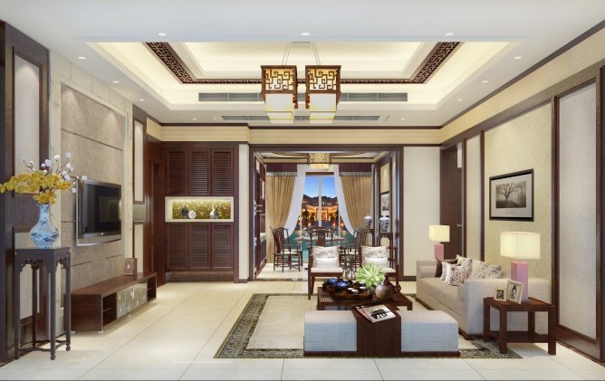 别墅中式装修，强调的是品质与质量。