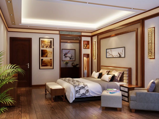 别墅中式装修，美观是次要的。