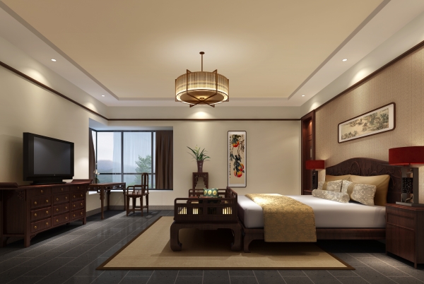 别墅中式装修效果，要展现出户主品味。