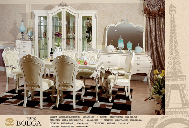 别墅装修欧式风格餐厅家居软装图