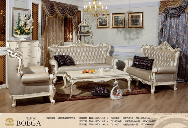 别墅装修欧式风格客厅沙发家居软装图