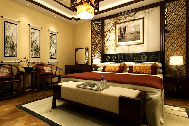 别墅卧室设计效果图，要可以提升户主的内心美感。