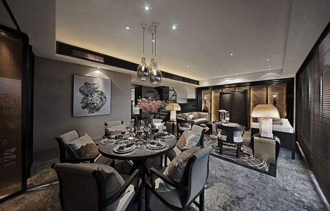 现代简约中式别墅装修，注重以人为本的设计原则。