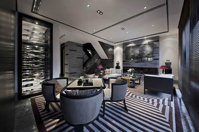 现代简约中式别墅装修，强调的是品质与质量。