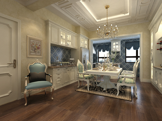 别墅装修设计装饰，展现出新贵风。