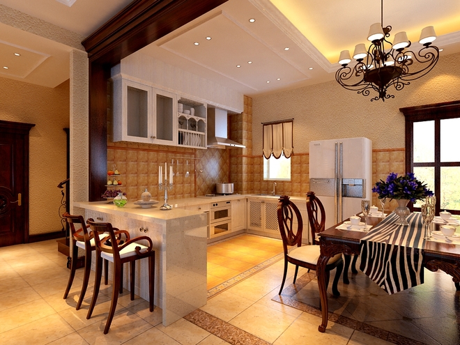 别墅设计效果图，在设计上强调的是艺术感。