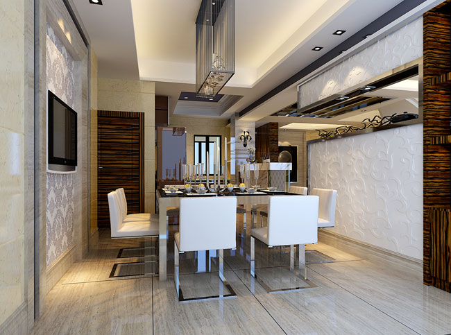 中式现代装修效果图，力求中式之美。