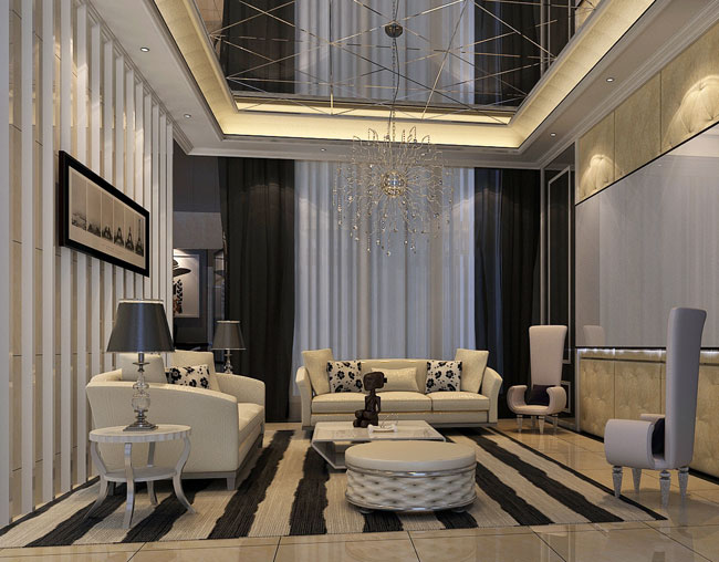 现代中式风格别墅装修，要呈现出温馨之感。