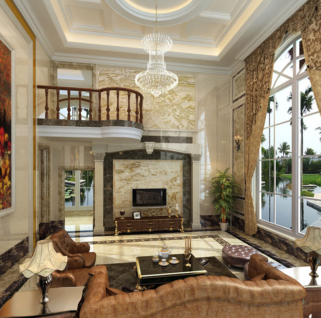 欧式别墅设计案例，要呈现出温馨之感。